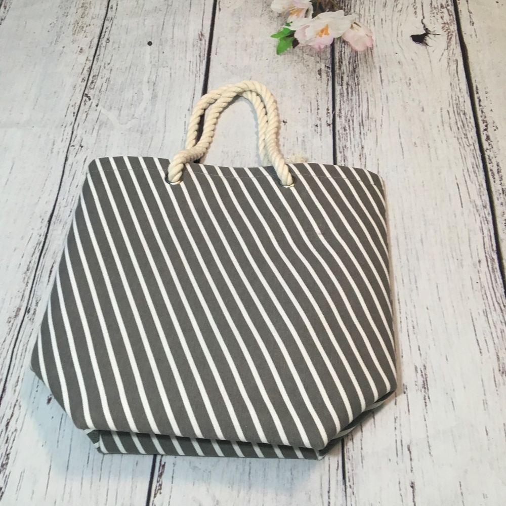 Tote Bag Canvas Shoulder with Cotton Rope Handle - Picture 2 of 5